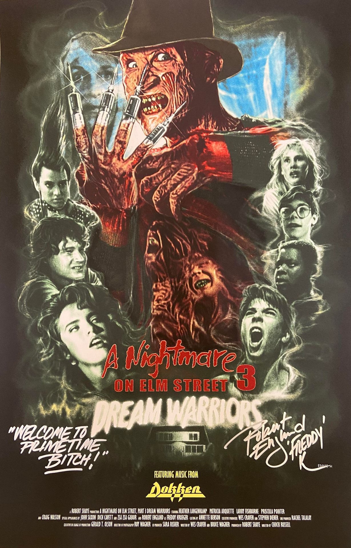 A NIGHTMARE ON ELM STREET 3 Signed By Robert Englund